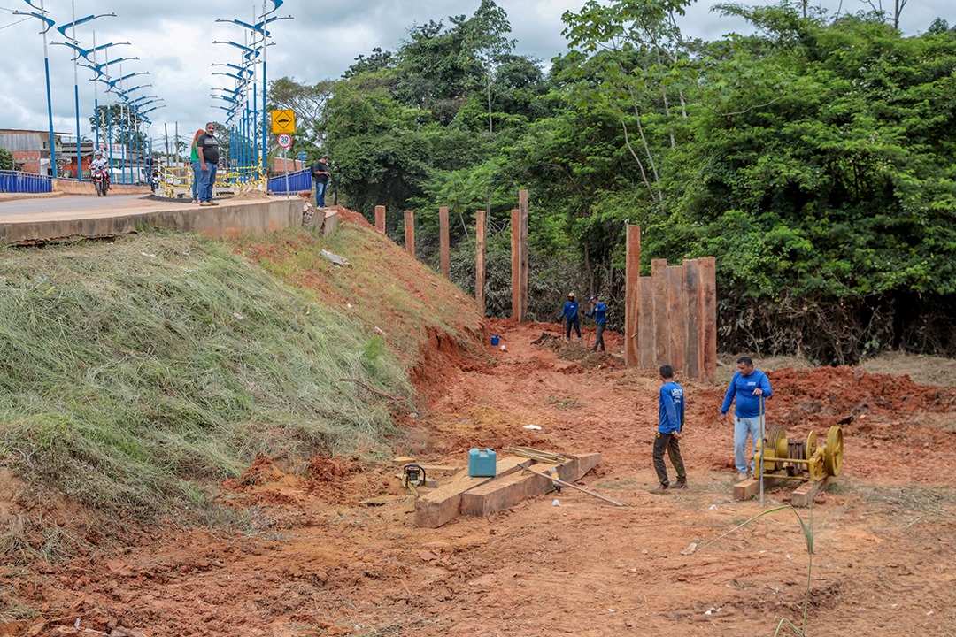 Obras de contencao ponte do Judia 1