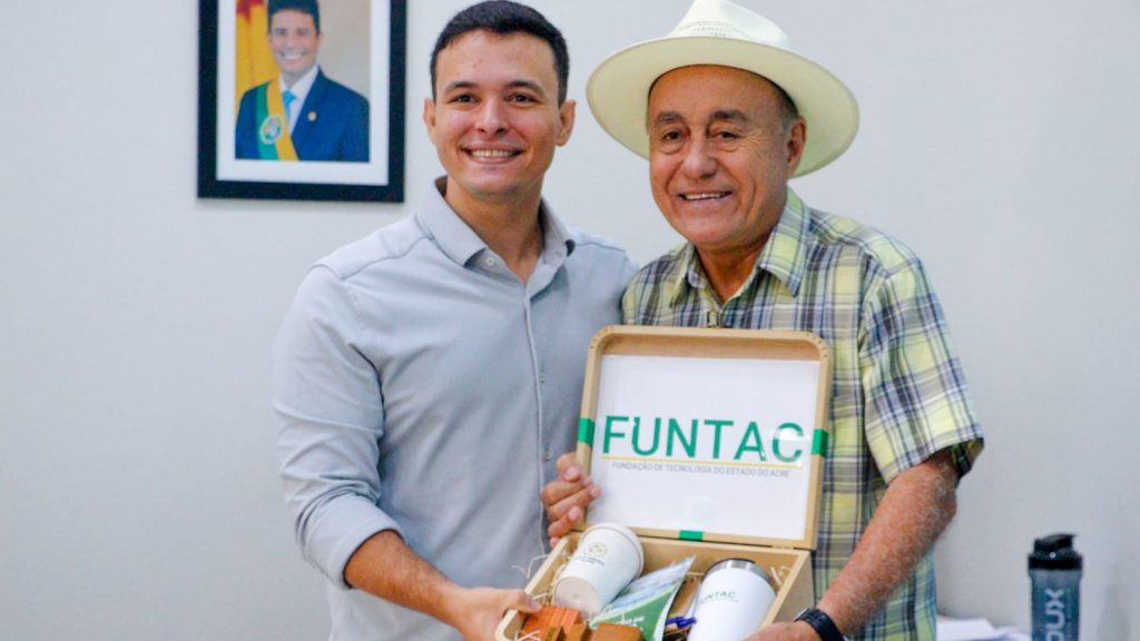 Prefeito de Rio Branco reforça parceria com a Funtac em visita institucional ao presidente João Paulo Bittar 2 VISITA FUNTACMA03.06 8 e1748995405891