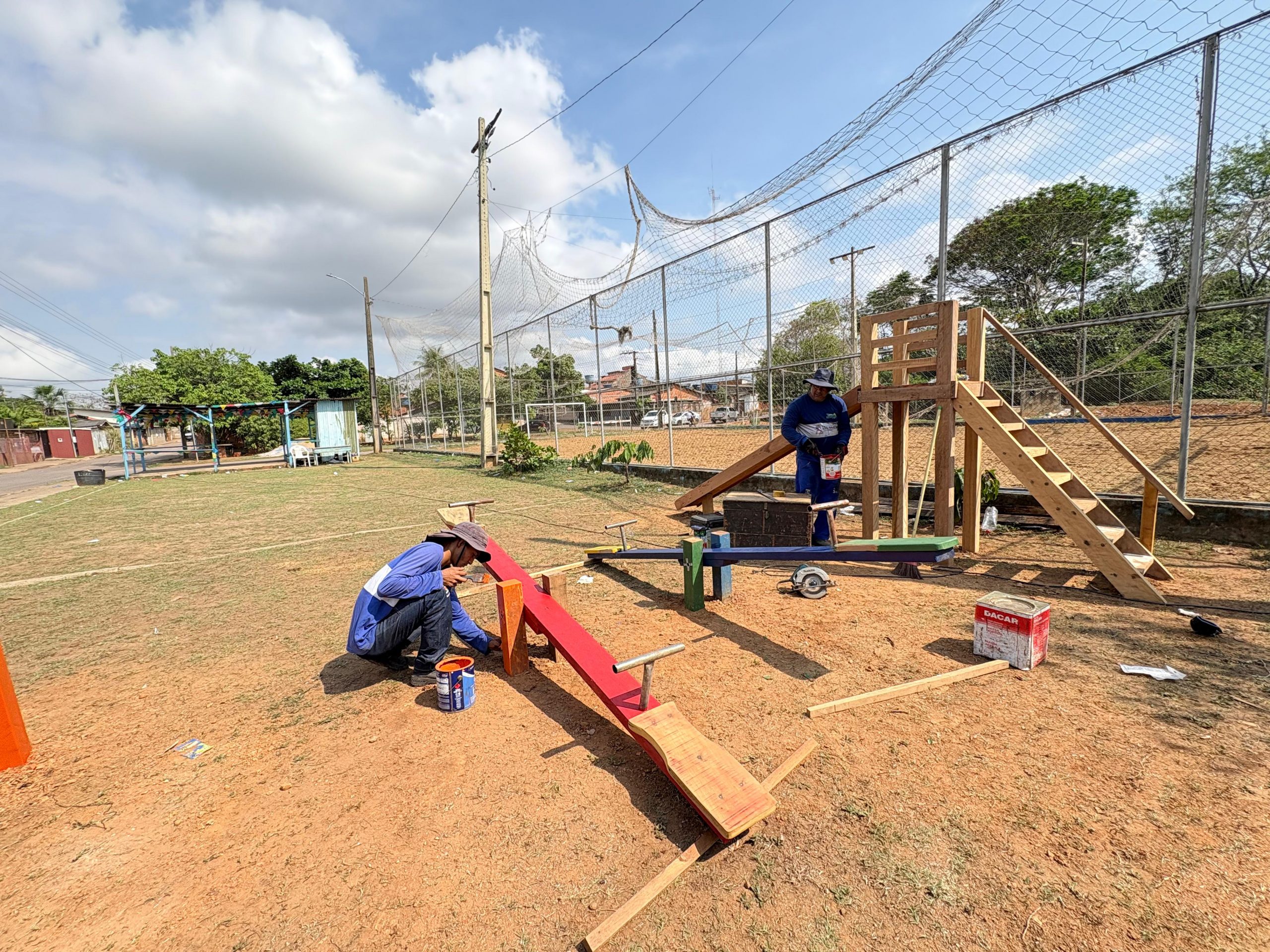 Espaços são fundamentais para desenvolvimento de crianças, proporcionando um ambiente seguro e acolhedor para brincadeiras e aprendizado. (Foto: Katiussi Melo/Secom)