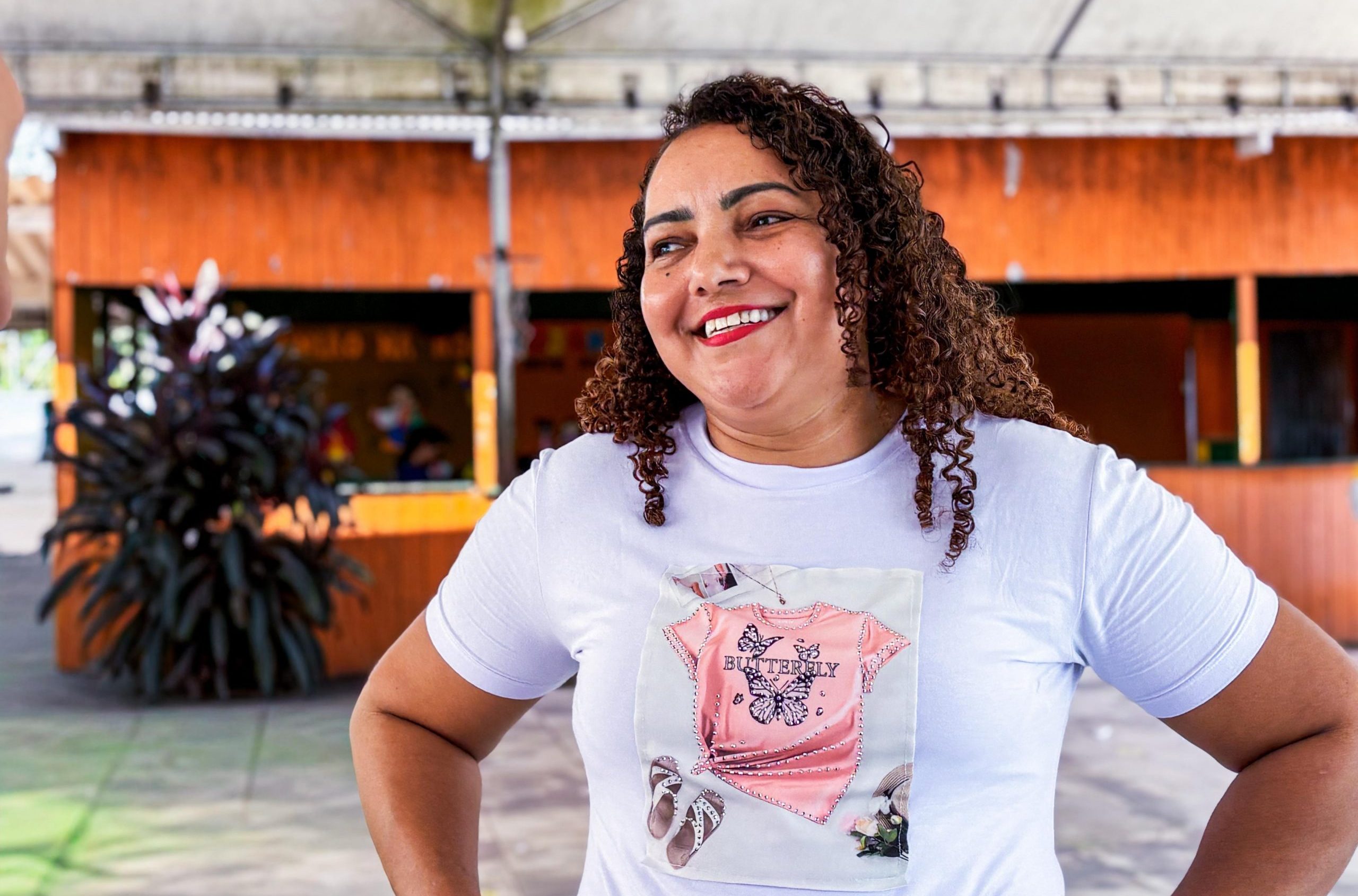 “Sempre orientamos as crianças, mas vindo a RBTrans e fazendo na prática, eles vão aprender mais ainda” explicou Vanilse. (Foto: Vitória Souza/Secom)