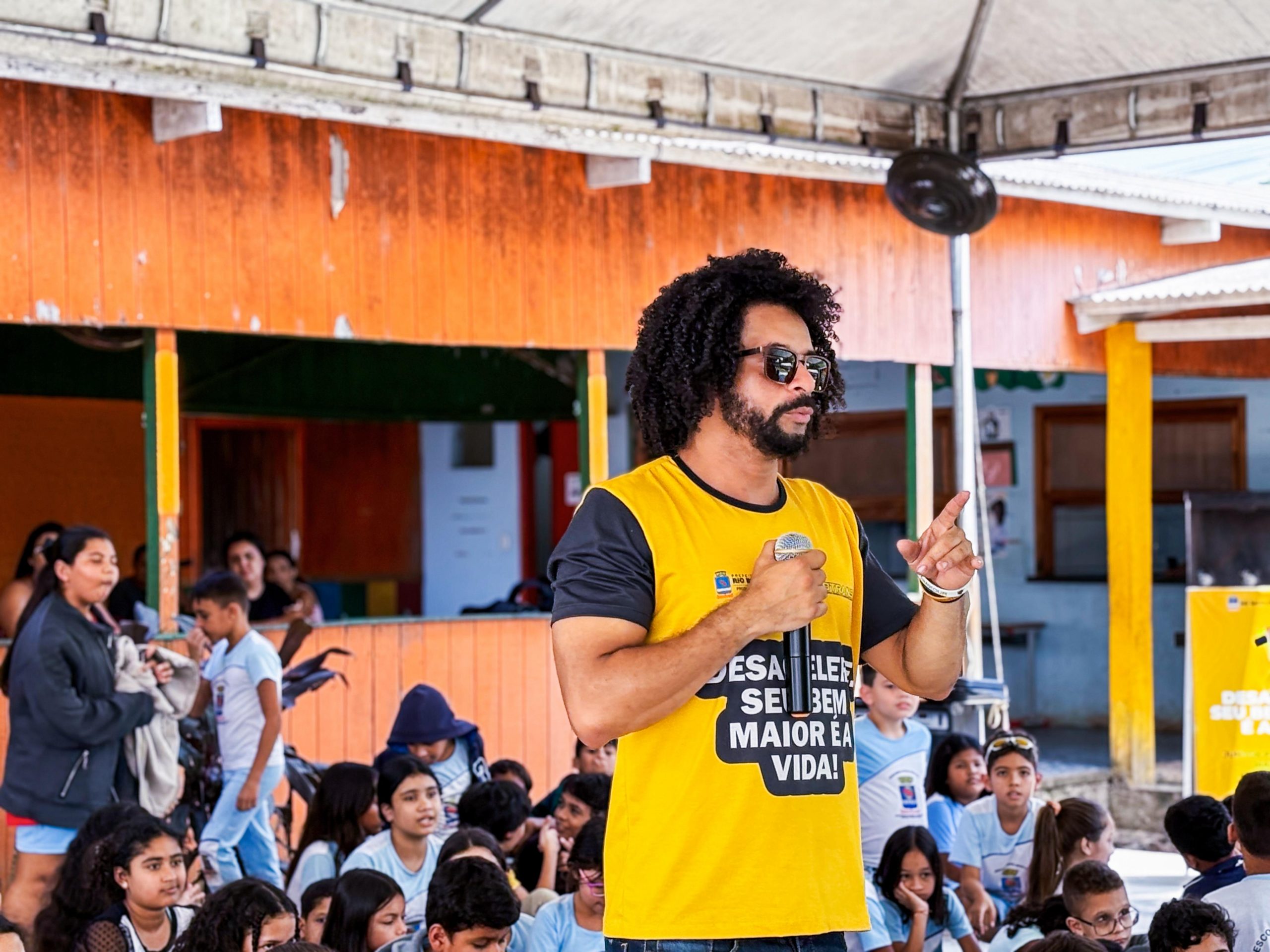 “A iniciativa foi planejada para abordar situações vivenciadas pelas crianças no seu dia a dia”, destacou Thiago. (Foto: Vitória Souza/Secom)