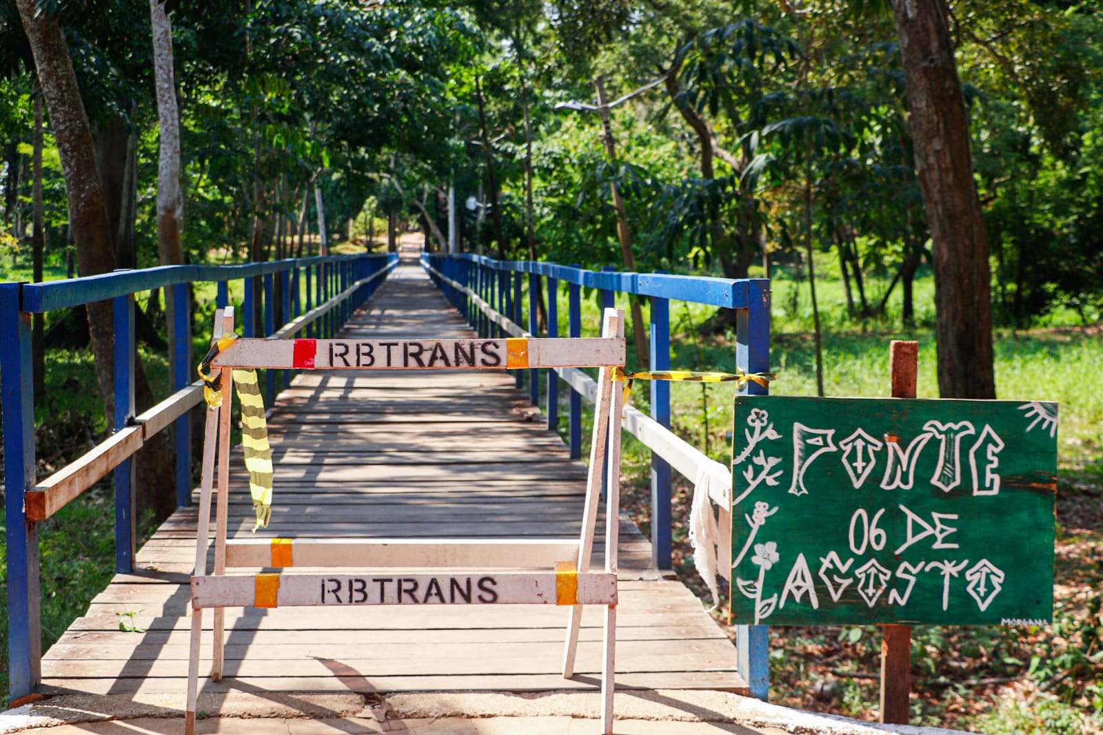 Foto da passarela do Parque Capitão Ciríaco