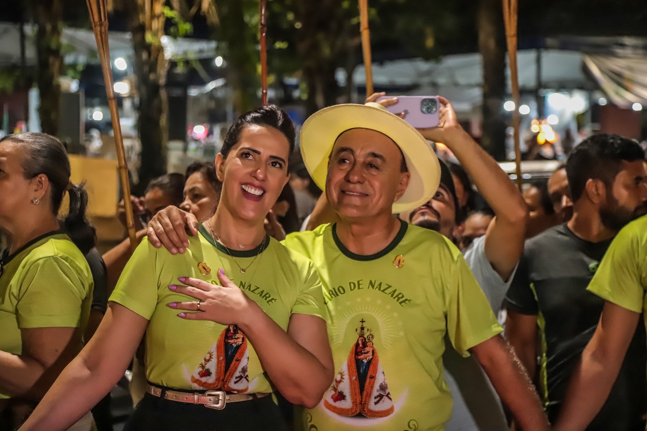 Foto da primeira-dama, Kelen Bocalom e o prefeito de Rio Branco, Tião Bocalom