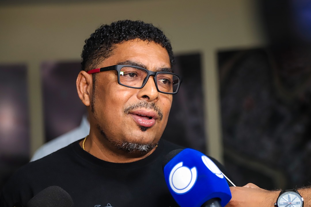 Foto do pastor Celso Costa, na coletiva de imprensa sobre o balaço da Segunda Edição do Festival da Macaxeira e do Agronegócio