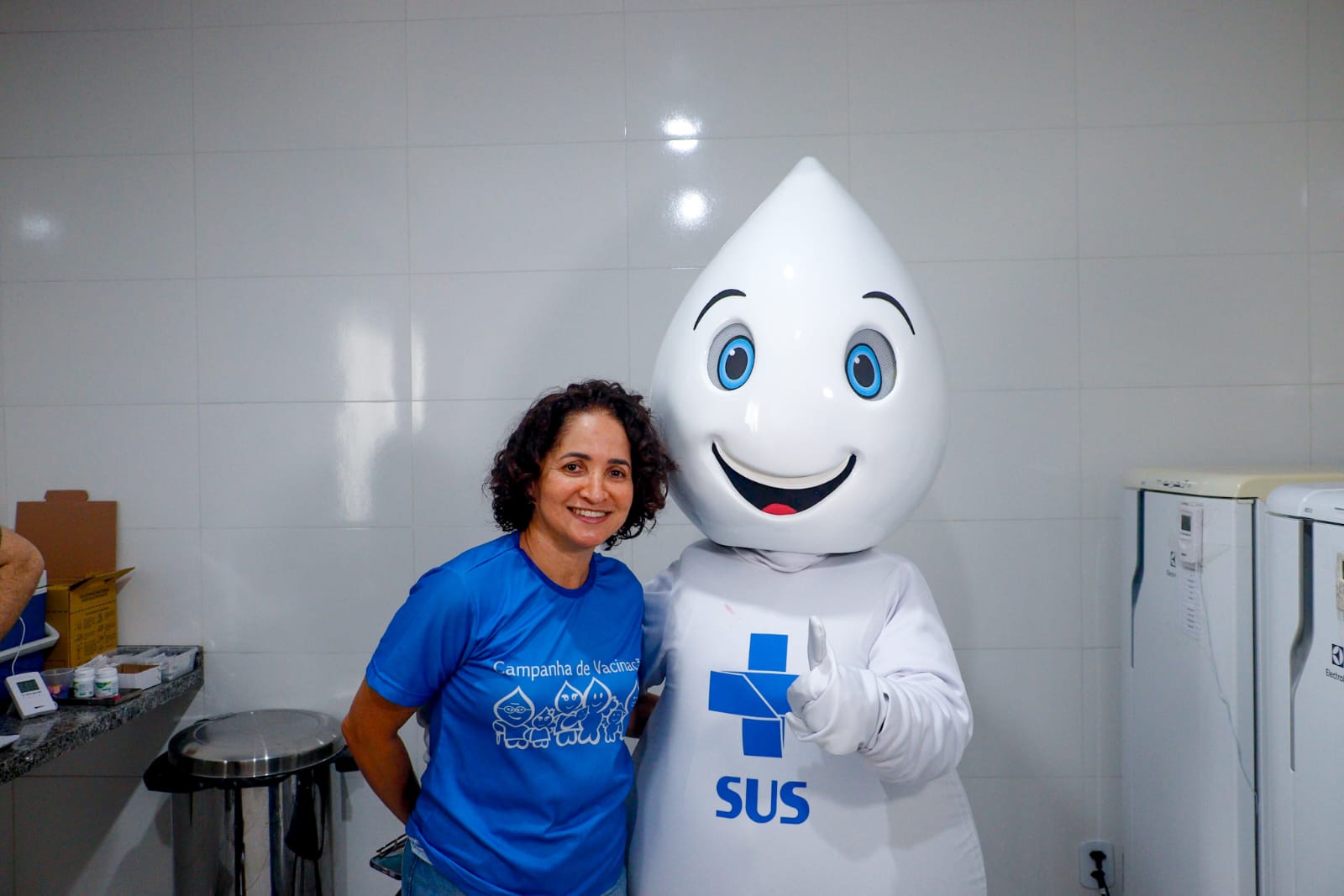 Foto Socorro Martins e Zé Gotinha