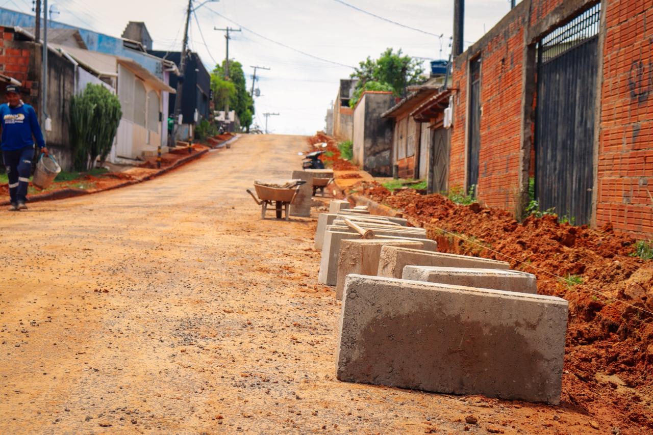 Foto de pavimentação da Prefeitura