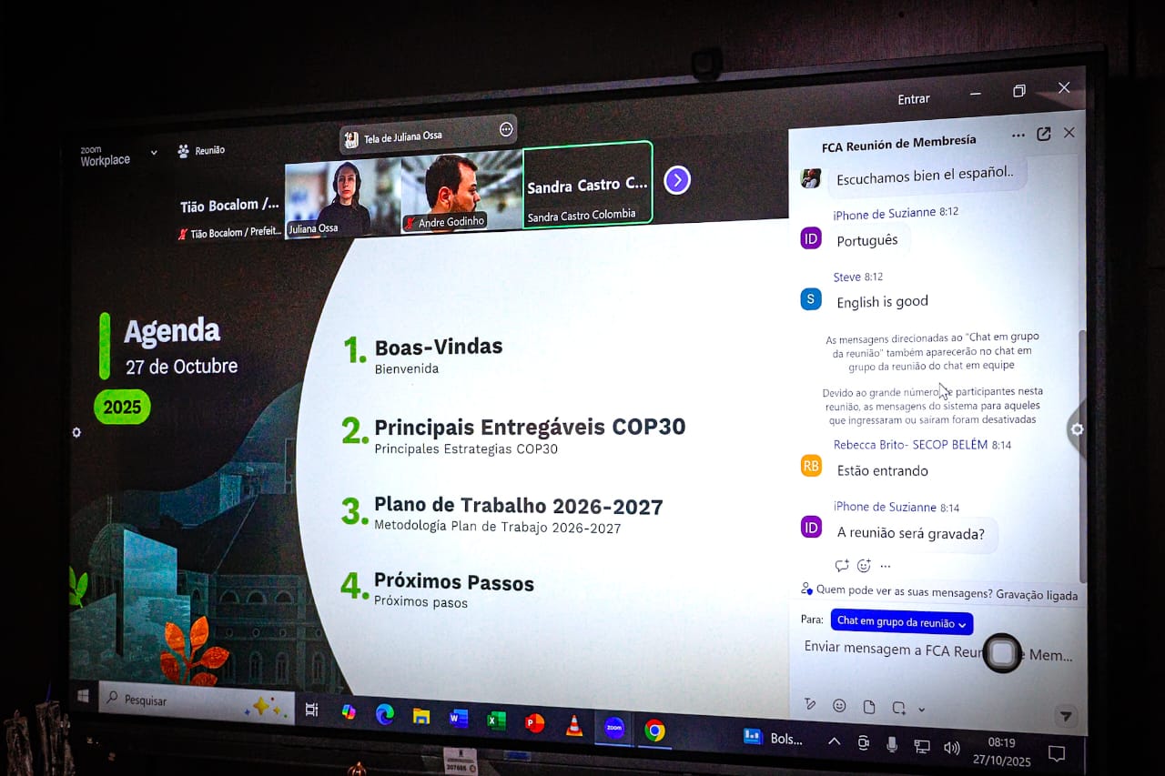 Foto da vídeo conferência