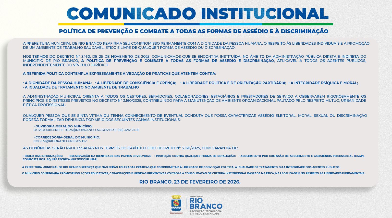 COMUNICADO