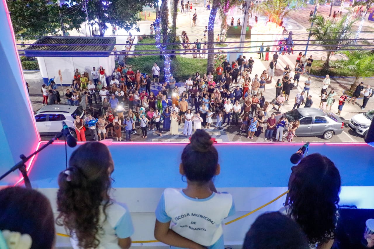 Foto de alunos na cantata