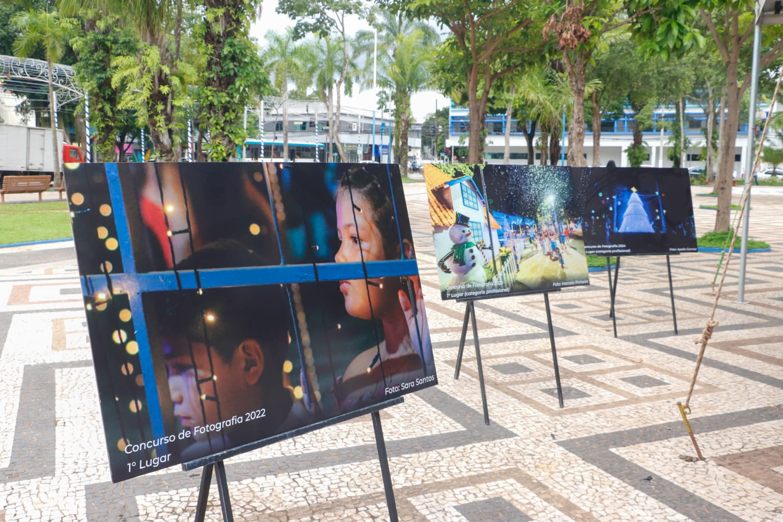 Foto das imagens em tela das fotografias premiadas
