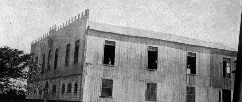 Foto da casa de madeira para guardas militares da Companhia Regional do Alto Acre