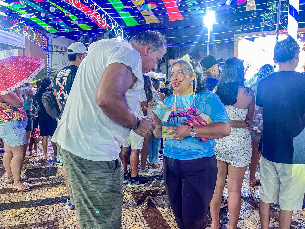 Foto da ação de prevenção à saúde no carnaval 2026