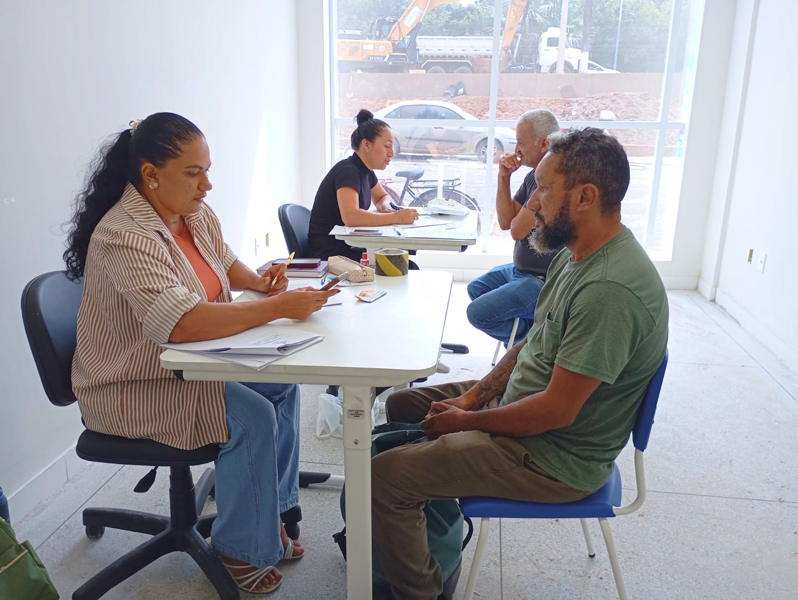 Foto das inscrições sendo realizadas
