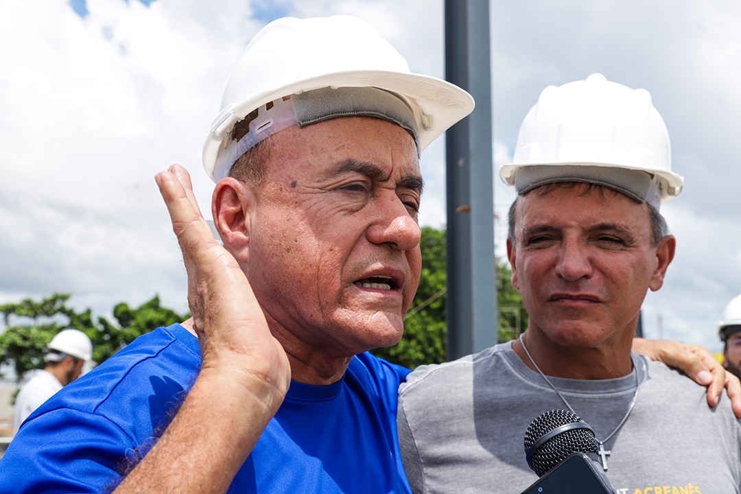Foto do Prefeito Tião Bocalom e do Senador Márcio Bittar