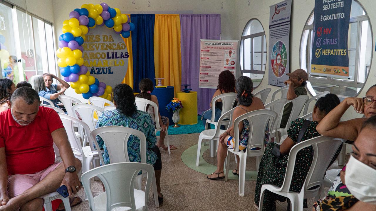 Foto da ação de Saúde da Mulher