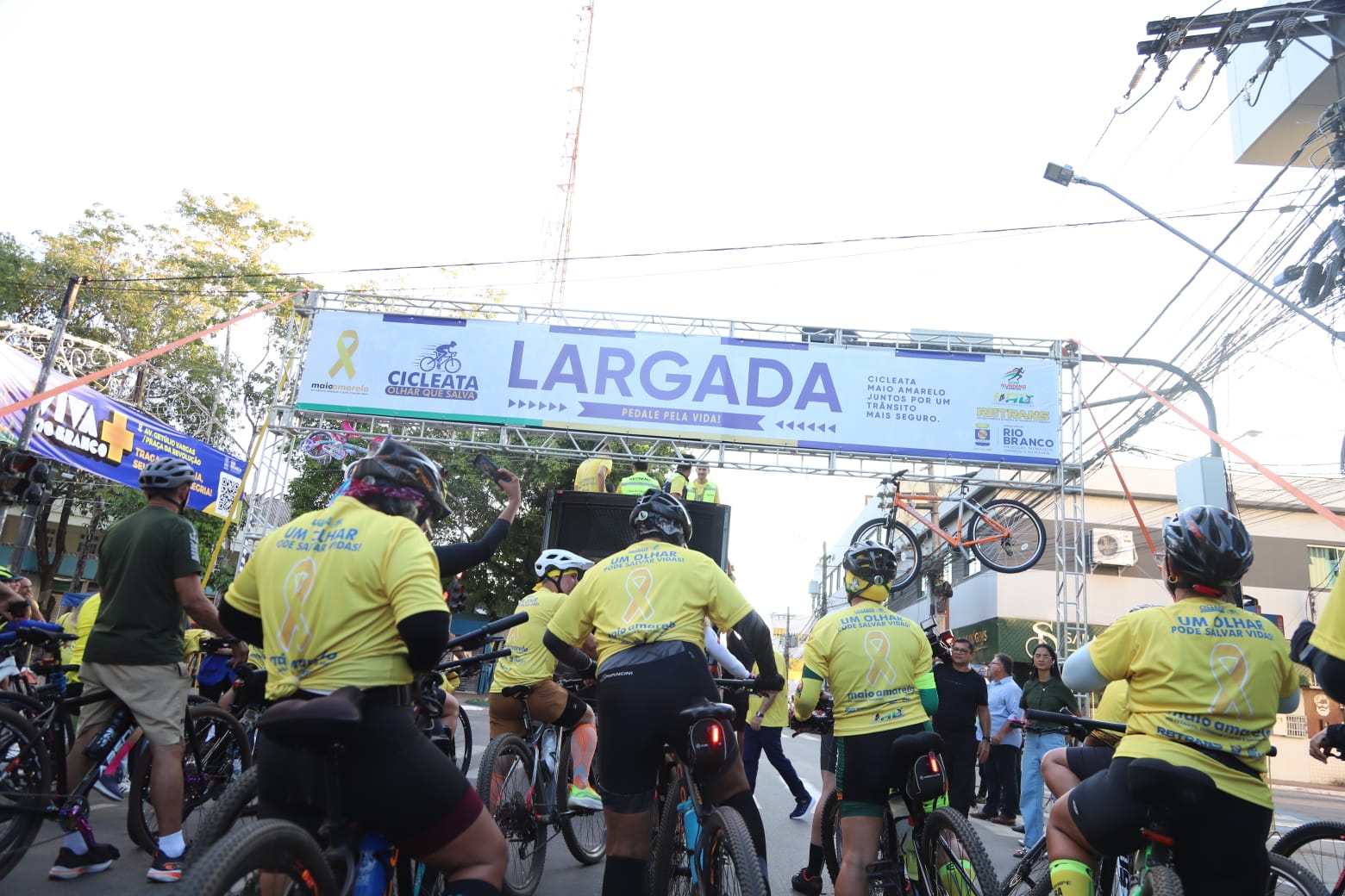 Foto largada da Cicleata
