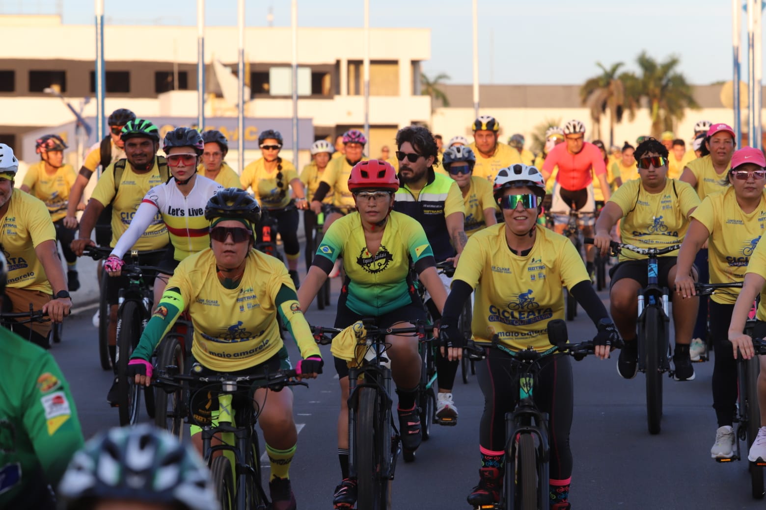 Foto do encerramento do Maio Amarelo com Cicleata