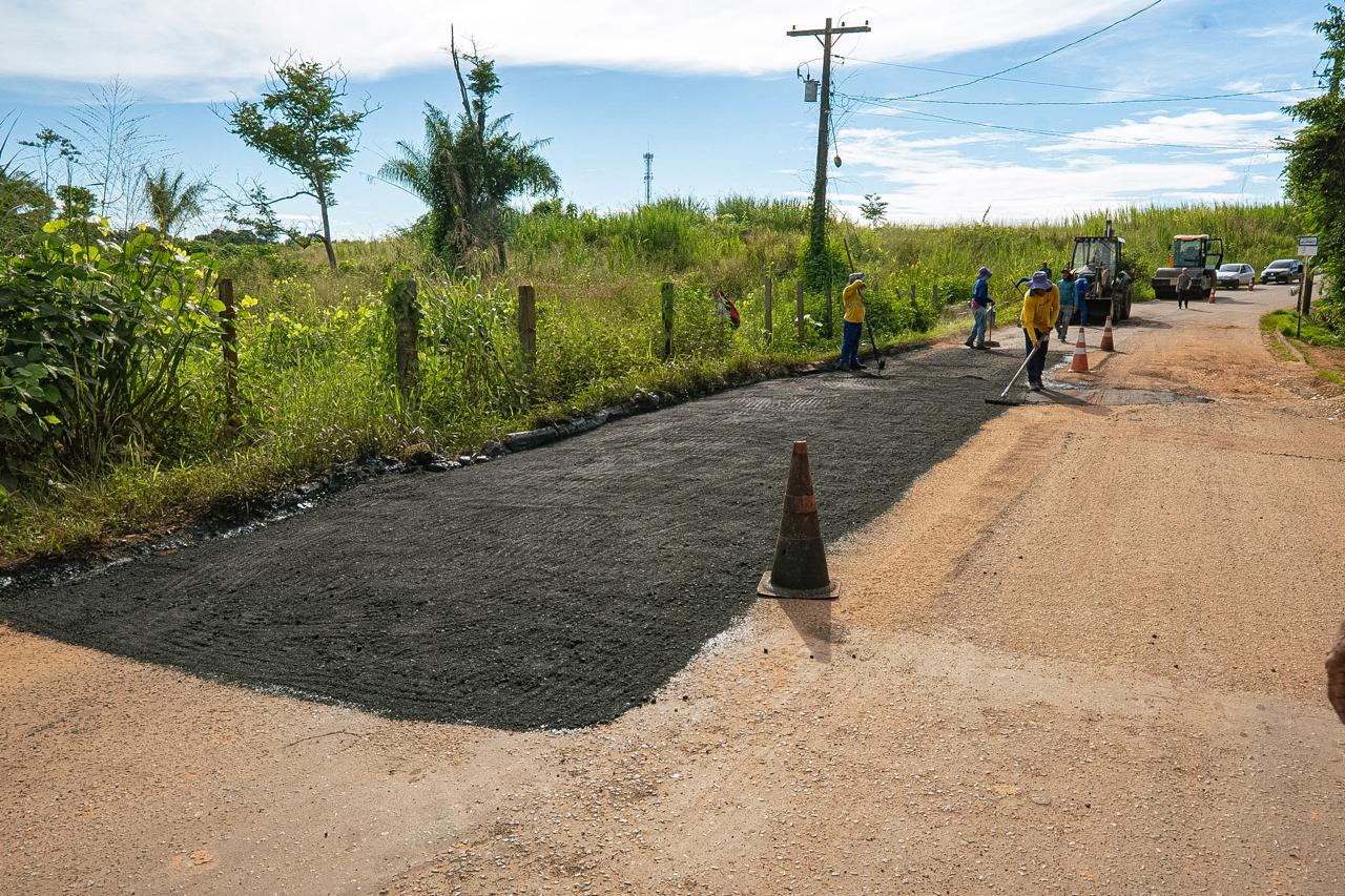 Foto das Obras no Ramal do Sinteac