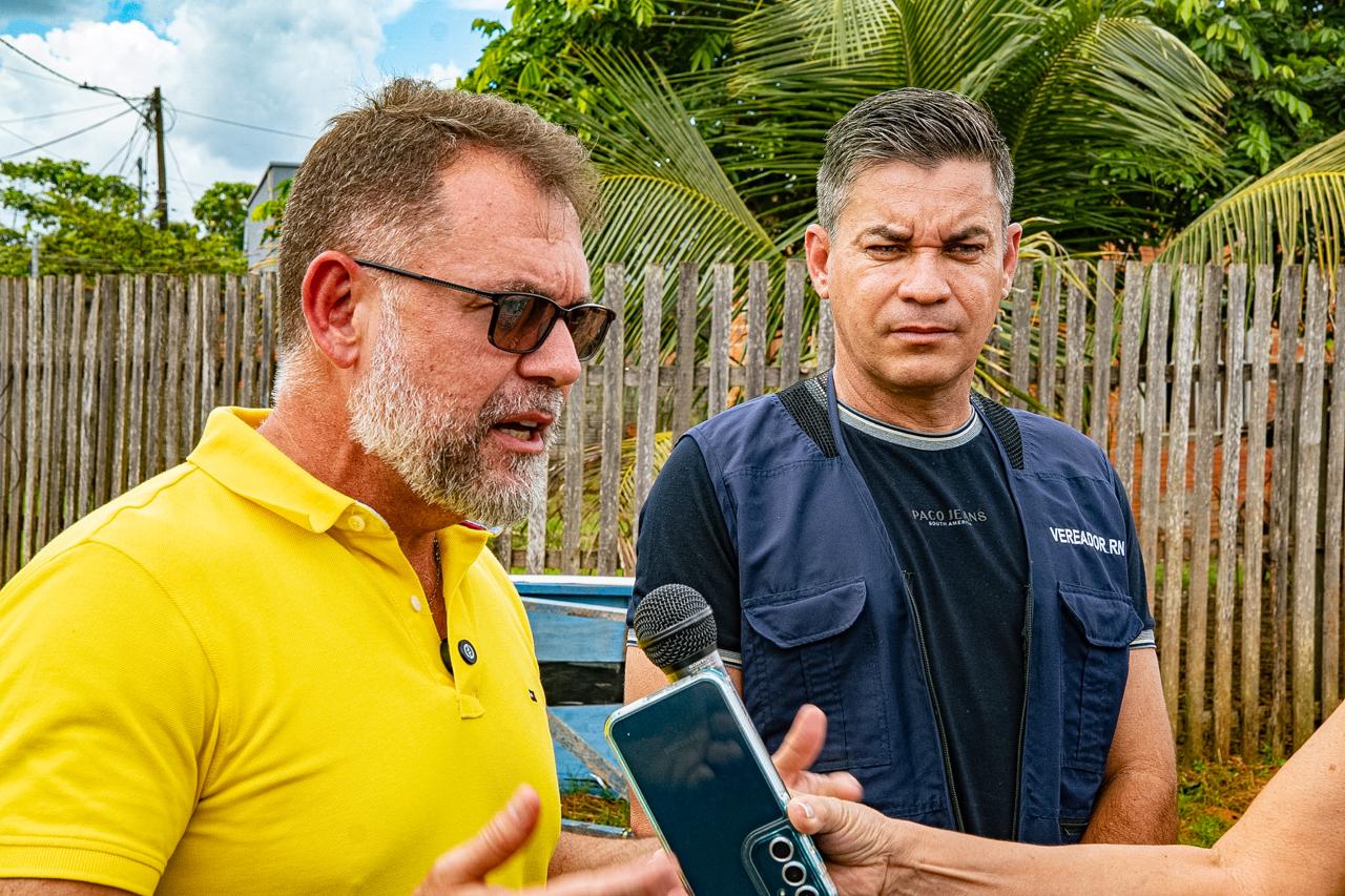Foto de Alysson Bestene e o vereador Raimundo Neném