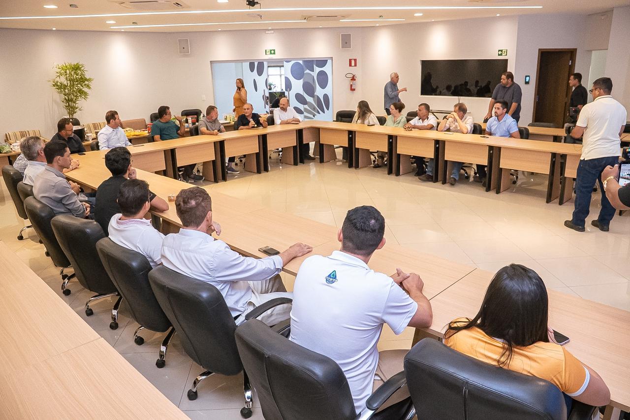 Fopto da apresentação dos produtos, reunião com os empresários acreanos