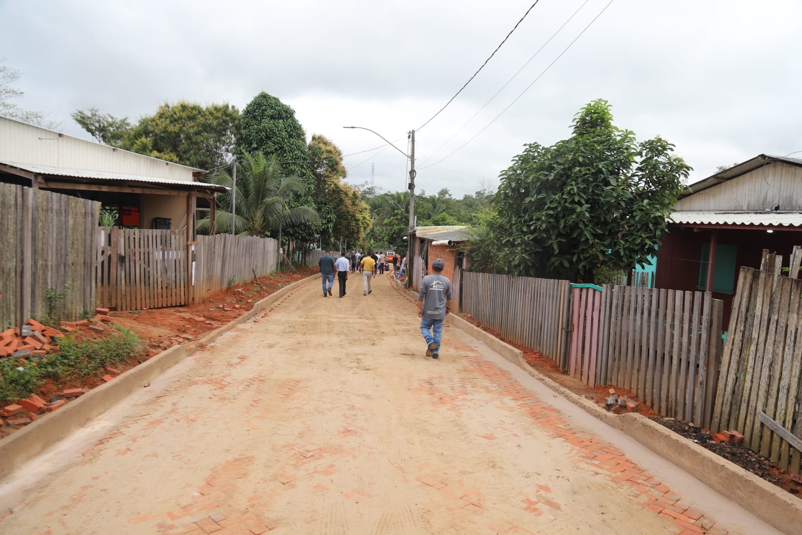 Foto de pavimentação de tijolos no Caladinho