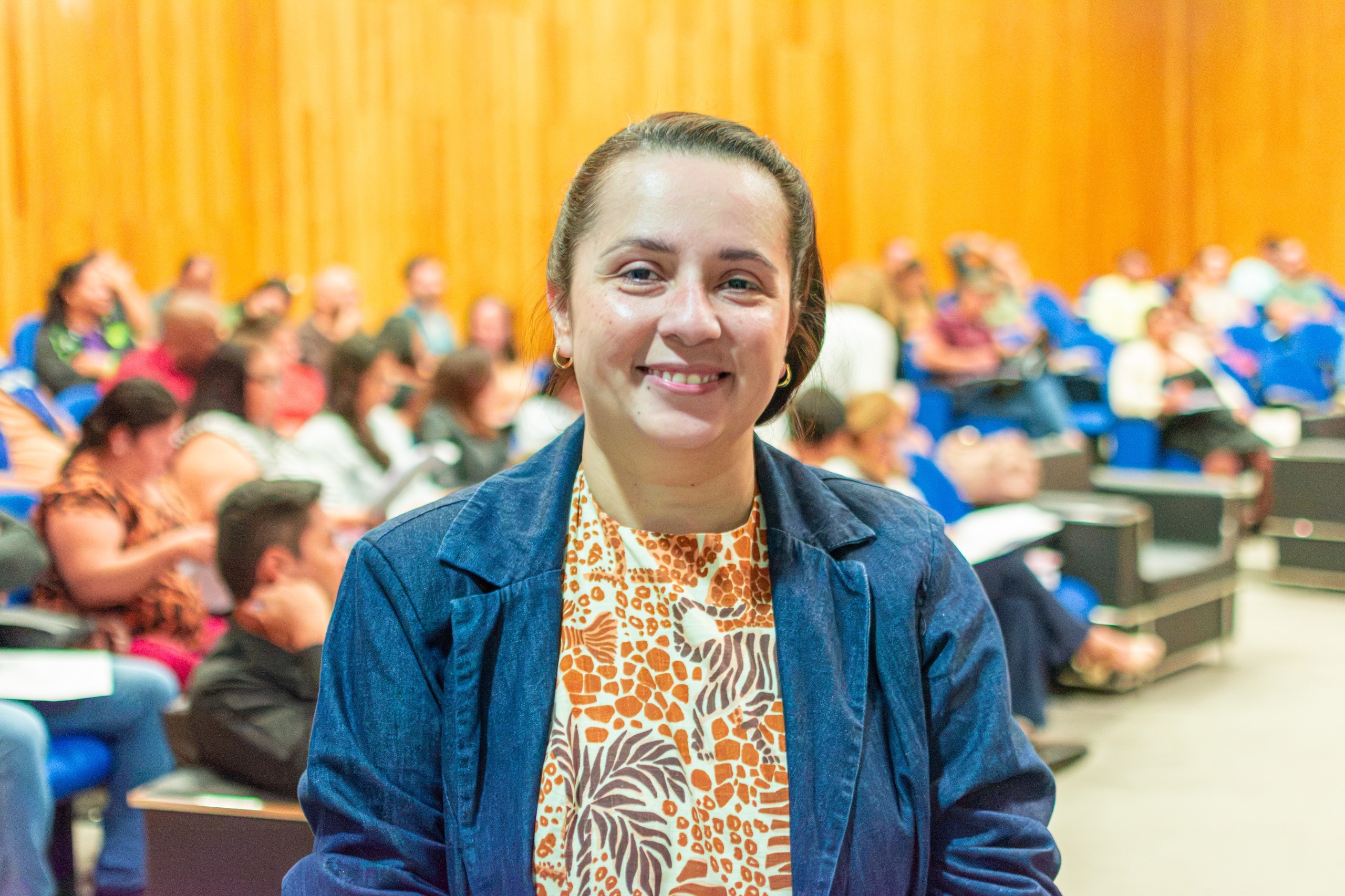 “O sentimento é de gratidão e felicidade pelo reconhecimento do trabalho desenvolvido e pela oportunidade de contribuir, junto com toda a equipe, para melhorar a qualidade de vida das pessoas”, destacou Natália Veiga” (Foto: Átilas Moura/Secom)