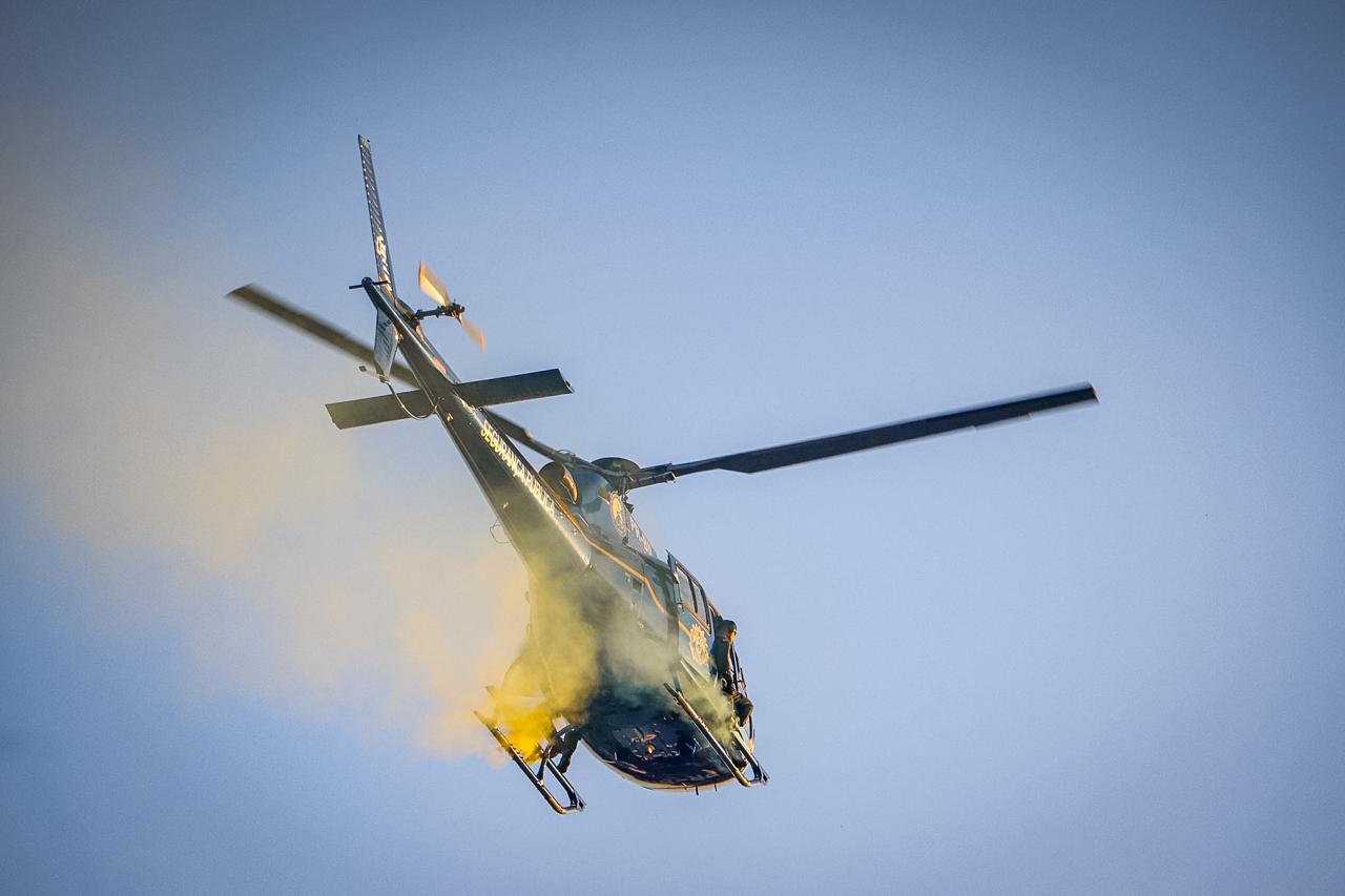 Foto do helicóptero do Estado