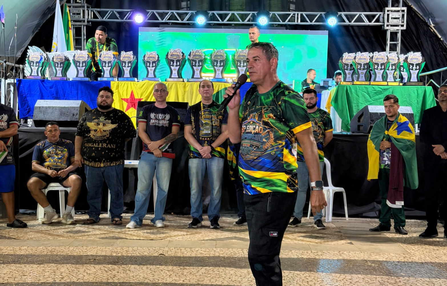 “Encerramos a sexta edição do campeonato com alegria pela participação de bandas de vários municípios e estados. O evento incentiva os alunos, fortalece a educação e valoriza a cultura”, destacou Klowsbey. (Foto: Secom)